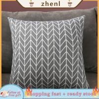 ราคา Zhenl Zhenl ตกแต่งโยนหมอนครอบคลุมปลอกหมอนอิงสแควร์ผ้าลินินสำหรับห้องนั่งเล่นเตียงโซฟานุ่มโซฟาปลอกหมอน สามเหลี่ยมสีสัน 40x40 ซม (49607394864)