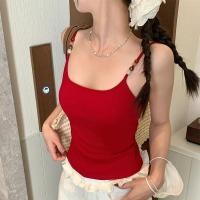 ราคา เสื้อสายเดี่ยวแบบเปิดไหล่ สไตล์ใหม่ของฤดูใบไม้ผลิ เซ็กซี่และเบาบาง (41479627360)