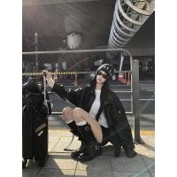 ราคา เสื้อแจ็คเก็ตหนังสีดำผู้หญิง แบบอเมริกันสำหรับฤดูใบไม้ร่วงปี 2025 (29840268031)