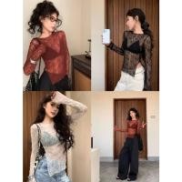 ราคา Love Laugher gir เสื้อยืดซีทรู ผ้าลูกไม้ซีทรู เข้ารูป เซ็กซี่ แฟชั่นฤดูร้อน สําหรับผู้หญิง (25870958701)