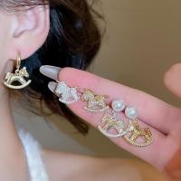 ราคา ต่างหูชุดเครื่องประดับแฟชั่น กุญแจม้าตกแต่งคริสตัลและ펄 (54452535444)