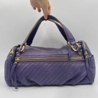 ราคา กระเป๋าถือหนังแท้สีม่วงเข้ม ทรงหมอน (52556052059)