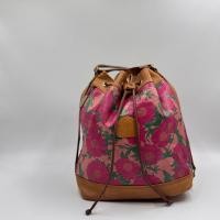ราคา กระเป๋าทรงบัคเก็ตหนังลายดอกสีชมพู เขียว (51106271567)