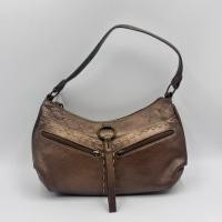 ราคา กระเป๋าสะพายหนังแท้สีน้ำตาล ทรง hobo (50554976653)