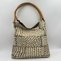 ราคา กระเป๋าสะพาย Hobo หนังผสมผ้า กระเป๋ามือสอง (41962620284)