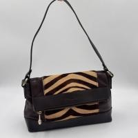 ราคา กระเป๋าสะพายข้างลาย Zebra ขนสัตว์แท้ผสมหนังแท้ (47855237647)