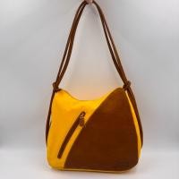 ราคา กระเป๋าสะพายโทนเหลือง น้ำตาล ดีไซน์ทูโทน (54755084618)