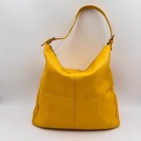 ราคา กระเป๋าหนังแท้สีเหลืองมัสตาร์ด ทรงโฮโบ้ ใบใหญ่ กระเป๋ามือสอง (51906684912)