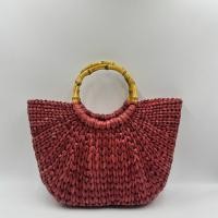 ราคา กระเป๋าสานสีแดงอิฐ ทรงสวยคลาสสิก กระเป๋ามือสอง (45557481882)