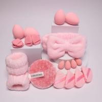 ราคา สไตล์ใหม่ 20 ชิ้นชุดความงามไข่แป้งพัฟล้างหน้าพัฟยางรัดผมนุ่มพิเศษไม่มีแป้งชุดเครื่องมือเต็มรูปแบบ (42079438265)