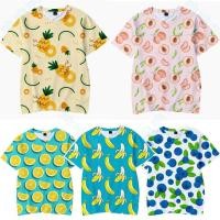 ราคา เสื้อยืดพิมพ์ลายผลไม้สำหรับเด็กพีชสับปะรดและสีส้มแขนสั้นลำลองสำหรับเด็กชายและเด็กหญิง (26372952514)