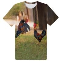 ราคา เสื้อยืดพิมพ์ลาย 3D แบบตลกสำหรับเด็กชายและเด็กหญิง เกมไก่ Fowl Chicken (53300831969)