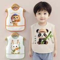 ราคา เด็กกินเอี๊ยมเด็กหลวมฤดูร้อนแขนกุดกันน้ําป้องกันสกปรกอาหารเสริมทารกอาหารกระเป๋าผ้ากันเปื้อนอนุบาลชาย (41727900421)