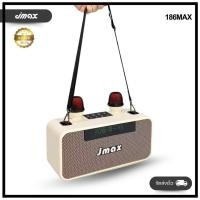 ราคา JMAXลำโพงบลูทูธไร้สาย รุ่น 186MAX พร้อมสายสะพาย พร้อมไมค์ลอย1คู่ หน้าจอLED 20วัตต์ ของแท้100 (40960641631)