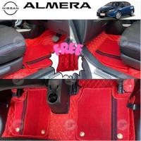 ราคา พรมปูพื้นเข้ารูปรถยนต์ Nissan นิสสัน Almera 2015 2019 3 PCS 2020 2024 กดในตัวเลือกนะคะปีรถ (22523471557)