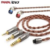 ราคา FAAEAL CVJ VS400 OFC หูฟังเปลี่ยนสายอัพเกรดสายสัญญาณเสียง 400 Core หูฟังโลหะ HIFI สาย 2 5 3 5 4 4 มม ปลั๊ก 2Pin S สําหรับ KZ TRN หูฟัง (51557610734)