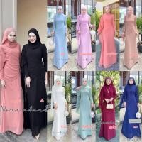 ราคา รุ่นชีฟองจีน่าสไบ ชุดเดรสอิสลาม ชุดเดรสมุสลิมชุดออกงานอิสลาม ไม่รวมฮิญาบเข้าชุด แบรนด์November19 (26208271687)