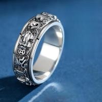 ราคา Retro S925 Pixiu Transport หมุนแหวนสไตล์ชาย (49955336956)