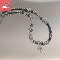 ราคา จี้ไม้กางเขนสไตล์ฮิปฮอปรีโทร ออบซิเดียนสีดำและเหล็กไทเทเนียม สำหรับสร้อยคอน่าสวมใส่อเนกประสงค์ (46058022645)