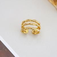 ราคา แหวนเปิดสไตล์ย้อนยุคแบบยุโรปและอเมริกา ดีไซน์ลายไม้ไผ่สีทอง (44756379499)