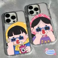 ราคา ตลกGilrสําหรับiPhone 16E 16 Pro Max 15 14 Plus 13 12 Mini 11 Pro Max X XR XS Max 8 7 6 6s Plus SE2 SE3 น่ารักสีชมพูเคสโทรศัพท์ชุบกรอบกล้องการ์ตูนฝาหลัง (27737134310)