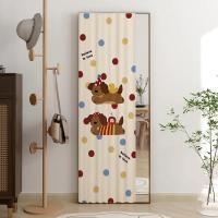 ราคา การ์ตูนน่ารักเรียบง่ายฝาครอบกระจกม่านกระจกยาวเต็มตัวผ้าม่านฝาครอบกระจกแต่งตัวม่านฝุ่นห้องน้ํากระจกโต๊ะเครื่องแป้งตกแต่งม่าน (56508025951)