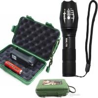 ราคา ไฟฉาย Box Set T6 LED Zoomable Flashlight Torch 5 Modes ไฟฉาย แรงสูง ซูมได้ แถมอุปกรณ์ครบชุด พร้อมถ่านชาร์จ (6941993465)