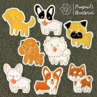 ราคา ร้านในไทยพร้อมส่ง เข็มกลัดเซ็ทการ์ตูนหมาหลากหลายสายพันธุ์ DOG CARTOON Enamel Brooch Pin Set (57407806293)