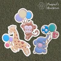 ราคา ร้านในไทยพร้อมส่ง เข็มกลัดเซ็ทช้าง ลิง ยีราฟและลูกโป่ง ELEPHANT MONKEY GIRAFFEE BALLON Enamel Brooch Pin Set (53607680861)