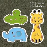 ราคา ร้านในไทยพร้อมส่ง เข็มกลัดเซ็ทช้าง จระเข้และยีราฟ ELEPHANT CROCODILE GIRAFFEE Enamel Brooch Pin Set (53607671622)