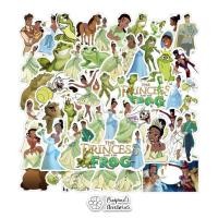 ราคา ร้านในไทยพร้อมส่ง สติ๊กเกอร์กันน้ำลายมหัศจรรย์มนต์รักเจ้าชายกบ THE PRINCESS THE FROG Waterproof Sticker Set (51607837128)