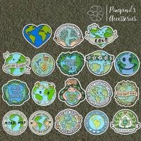 ราคา ร้านในไทยพร้อมส่ง เข็มกลัดเซ็ทแผนที่โลกรูปหัวใจ HEART WORLD MAP Enamel Brooch Pin Set (49557549080)