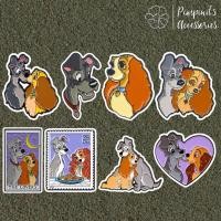 ราคา ร้านในไทยพร้อมส่ง เข็มกลัดเซ็ทการ์ตูนทรามวัยกับไอ้ตูบ ดิสนีย์ LADY THE TRAMP DISNEY Enamel Brooch Pin Set (42379412627)