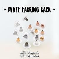 ราคา ร้านในไทยพร้อมส่ง แป้นต่างหูโลหะแบบจาน 7 สี 7 Colors Plate Earring Stud Back (40579415042)