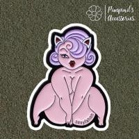 ราคา ร้านในไทยพร้อมส่ง เข็มกลัดลายสาวอวบผมม่วงแสนเซ็กซี่ SEXY CHUBBY PURPLE HAIR GIRL Enamel Brooch Pin (46007602987)
