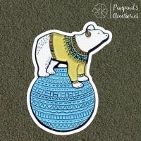 ราคา ร้านในไทยพร้อมส่ง เข็มกลัดเซ็ทหมีขาวขั้วโลกและลูกบอลสีฟ้า WHITE POLAR BEAR BLUE BALLOON Enamel Brooch Pin (29294449176)