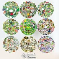 ราคา ร้านในไทยพร้อมส่ง สติ๊กเกอร์กันน้ำลายการ์ตูนกบ FROG CARTOON Waterproof Decoration Sticker Set (47707993631)