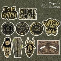 ราคา ร้านในไทยพร้อมส่ง เข็มกลัดเซ็ทสไตล์โกธิคสีดำและสีทอง BLACK GOLD GOTHIC Enamel Brooch Pin Set (51157666072)
