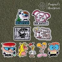 ราคา ร้านในไทยพร้อมส่ง เข็มกลัดเซ็ทตัวละครการ์ตูนห้องทดลองของเด็กซ์เตอร์ DEXTER S LABORATORY Enamel Brooch Pin Set (53457681212)