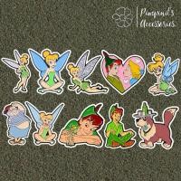 ราคา ร้านในไทยพร้อมส่ง เข็มกลัดเซ็ททิงเกอร์ เบลล์และปีเตอร์แพน Tinker Bell Peter Pan Disney Enamel Brooch Pin Set (40229412600)