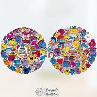 ราคา ร้านในไทยพร้อมส่ง สติ๊กเกอร์กันน้ำขนาดเล็กลาย MR MEN LITTLE MISS MR MEN LITTLE MISS Small Sticker Set (46407927964)