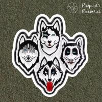 ราคา ร้านในไทยพร้อมส่ง เข็มกลัดลายสุนัขไซบีเรียน ฮัสกี้ ร็อคสตาร์ SIBERIAN HUSKY DOG ROCK STAR Enamel Brooch Pin (57557538102)