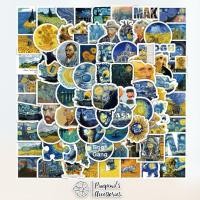 ราคา ร้านในไทยพร้อมส่ง สติ๊กเกอร์กันน้ำลายภาพวาด แวนโก๊ะ THE STARRY NIGHT VINCENT VAN GOGH Waterproof Sticker (53107937020)