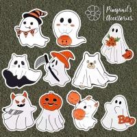 ราคา ร้านในไทยพร้อมส่ง เข็มกลัดเซ็ทผีผ้าคลุมฮาโลวีน HALLOWEEN WHITE BEDSHEET GHOST Enamel Brooch Pin Set (57257583766)