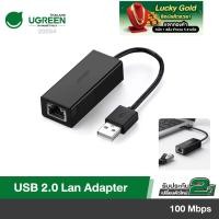 ราคา UGREEN USB 2 0 to LAN 10 100Mbps ตัวแปลง USB 2 0 เป็น Lan RJ45 รุ่น 20254 สีดำ สำหรับ โน๊ตบุ๊ค Notebook Computer PC (23216515070)