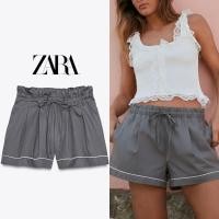 ราคา Zara กางเกงขาสั้นเอวกลางทรงเอวยางยืดแบบกระเป๋า (42479024528)