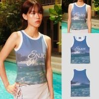 ราคา Enjoy your new wave tank top เสื้อกล้ามสกรีนลาย (57407097272)