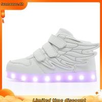 ราคา ปีกเด็กมีไฟ ยูเอสบี ชาร์จรองเท้าแสงที่มีสีสันรองเท้าเด็กรองเท้ากระดานลําลองรองเท้าสาวแฟชั่น (56657730620)
