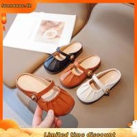 ราคา รองเท้าแตะหนังนิ่ม แบบสวมครึ่งเท้า กันลื่น ใส่สบาย สไตล์เกาหลี สําหรับเด็กผู้หญิง อายุ 3 16 ปี (52407787086)