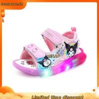 ราคา K618 A602 Kuromi รองเท้าเด็ก รองเท้าเด็กรองเท้าเด็กผู้หญิง Kuromi LED กระพริบรองเท้าแตะ Kasut Budak Perempuan (45657663926)